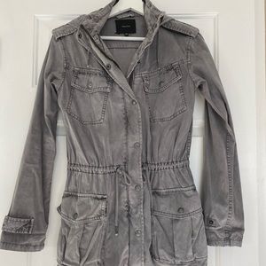 Arita is Talula Trooper Jacket Light Grey